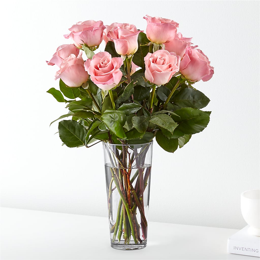 Long Stem Pink Rose Bouquet – Francis Florist, Pomeroy OH