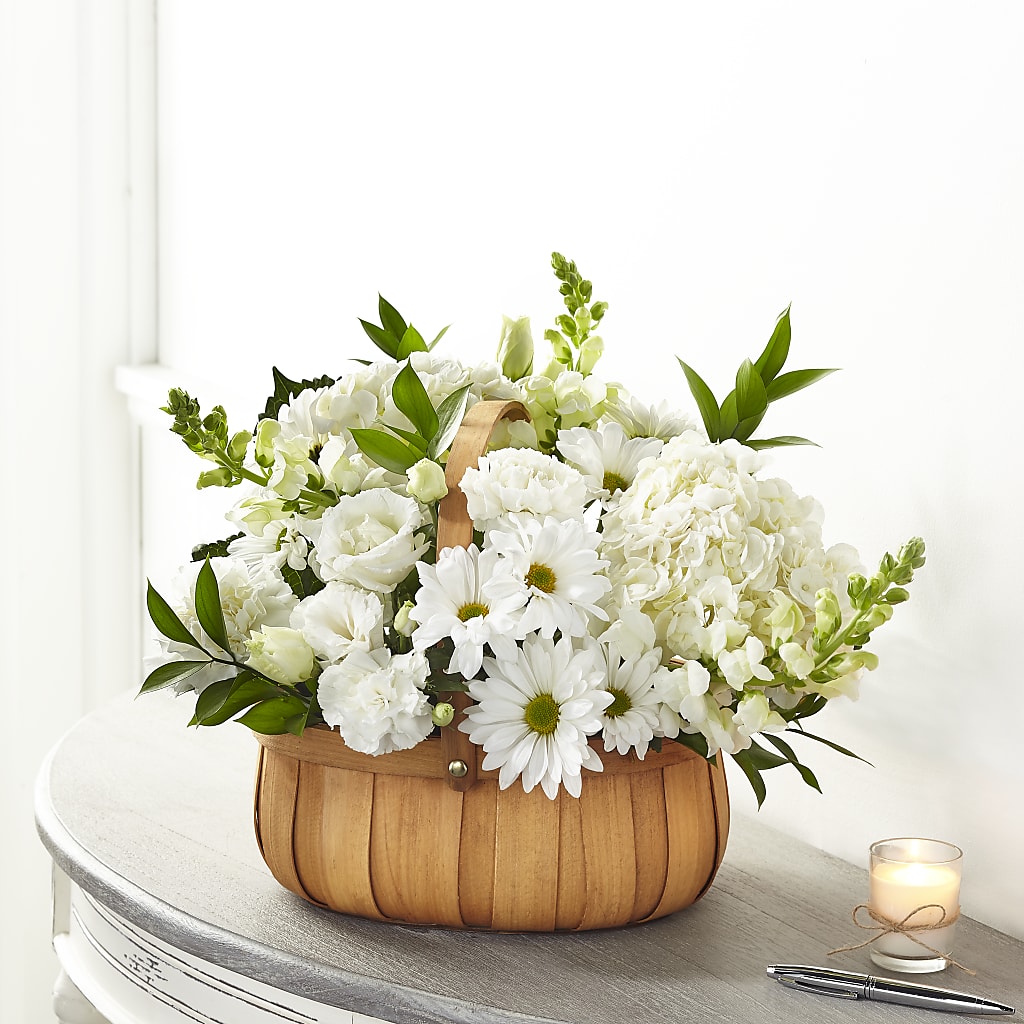 Pure Ivory Basket – Francis Florist, Pomeroy OH