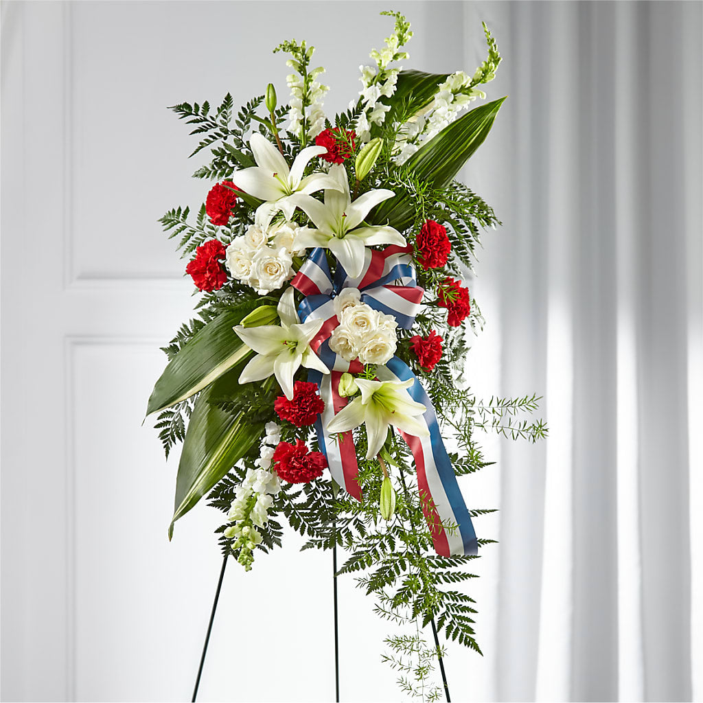 Stars of Life Standing Spray – Francis Florist, Pomeroy OH