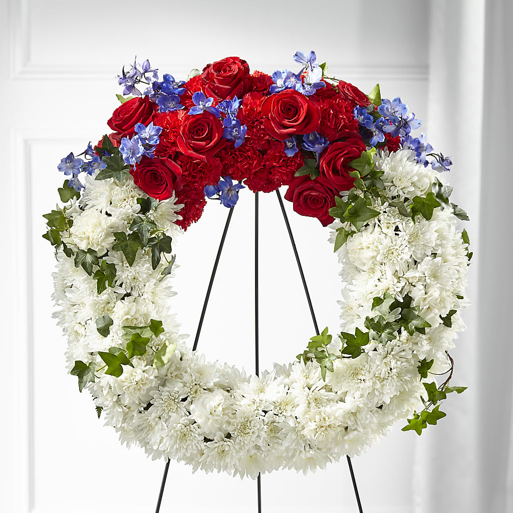 Patriotic Passion Wreath – Francis Florist, Pomeroy OH