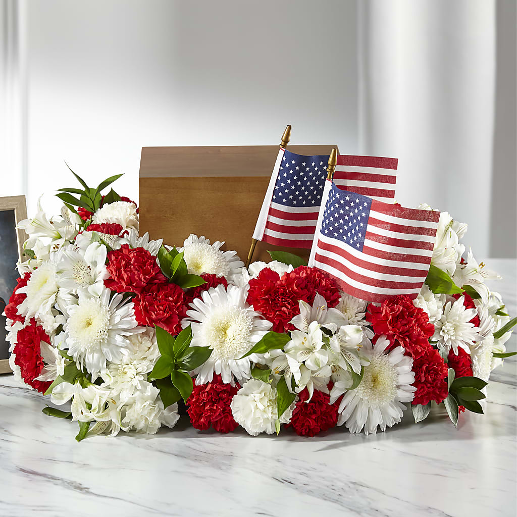Spirit of Patriotism Cremation Adornment – Francis Florist, Pomeroy OH