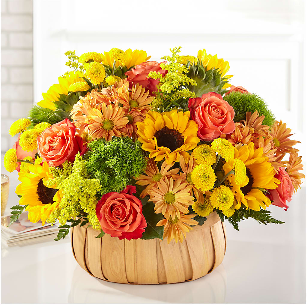 Harvest Sunflower Basket – Francis Florist, Pomeroy OH