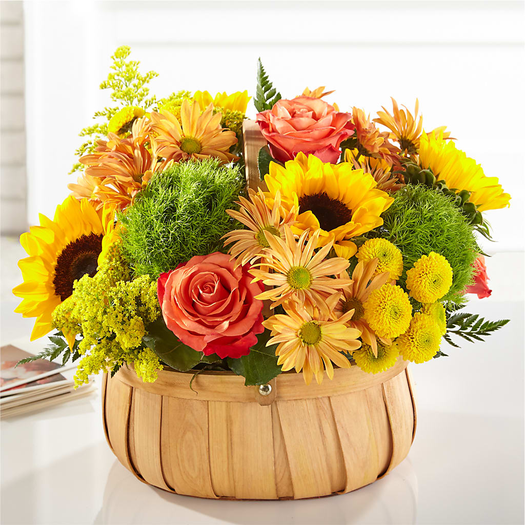 Harvest Sunflower Basket – Francis Florist, Pomeroy OH