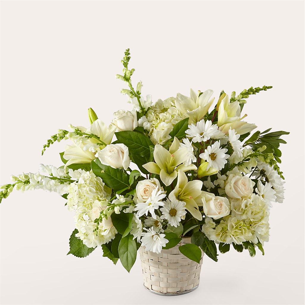 Ivory Elegance Floral Basket – Francis Florist, Pomeroy OH