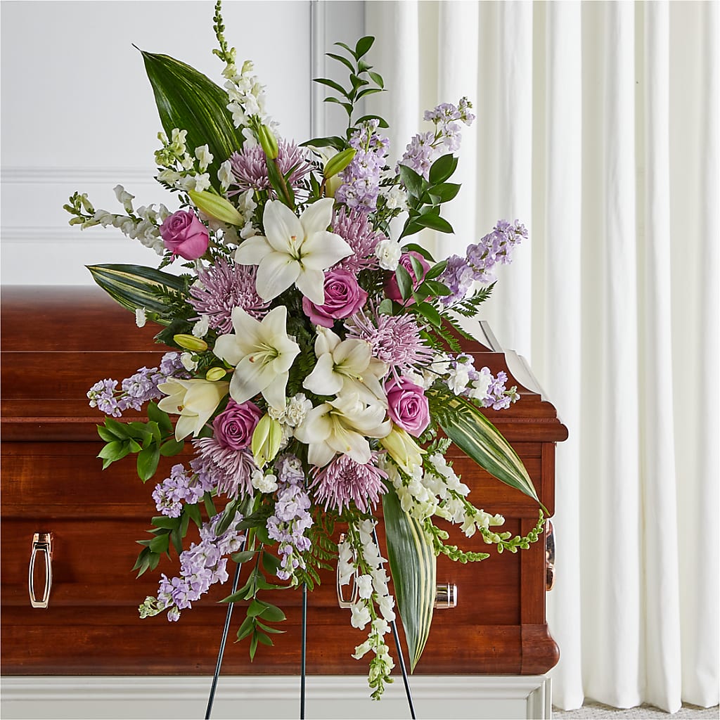 Grateful Hearts Standing Spray – Francis Florist, Pomeroy OH