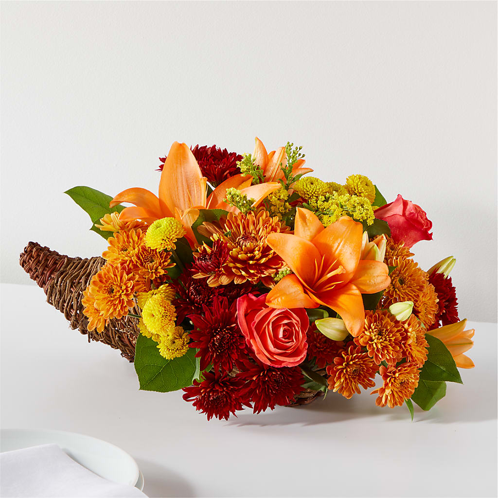 Bouquet of Blessings Cornucopia – Francis Florist, Pomeroy OH
