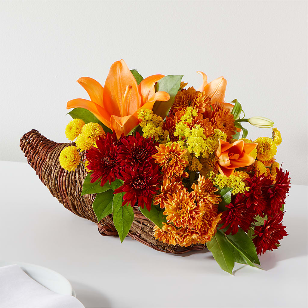 Bouquet of Blessings Cornucopia – Francis Florist, Pomeroy OH