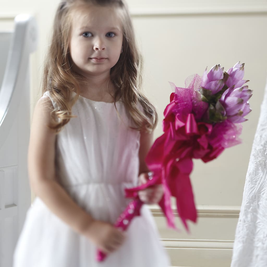 Sparkle Pink Flower Girl Bouquet – Francis Florist, Pomeroy OH