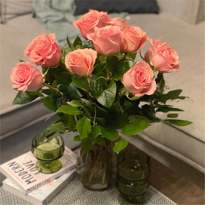 Long Stem Pink Rose Bouquet –  Francis Florist, Pomeroy OH