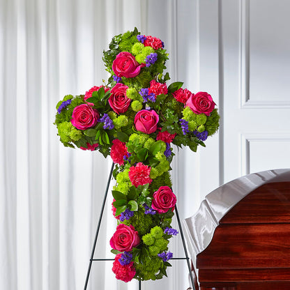 Tribute Rose Floral Cross –  Francis Florist, Pomeroy OH