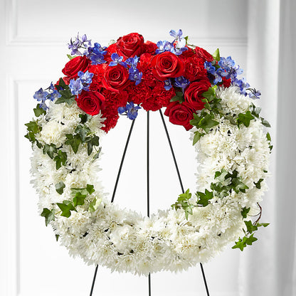 Patriotic Passion Wreath –  Francis Florist, Pomeroy OH