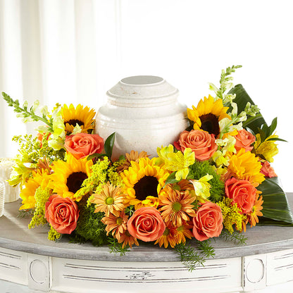 Faithful Sunflower Cremation Adornment –  Francis Florist, Pomeroy OH