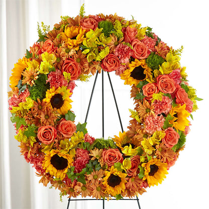 Autumnal Memories Wreath (Standard) –  Francis Florist, Pomeroy OH