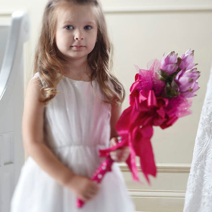Sparkle Pink Flower Girl Bouquet –  Francis Florist, Pomeroy OH